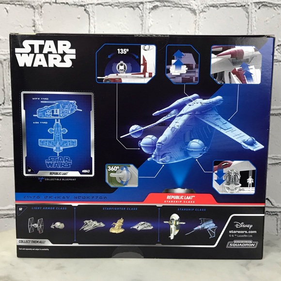 Star Wars Micro Galaxy Squadron Republic Laat Aircraft Series 2 Kids Toy Ages 8+ - Picture 6 of 9